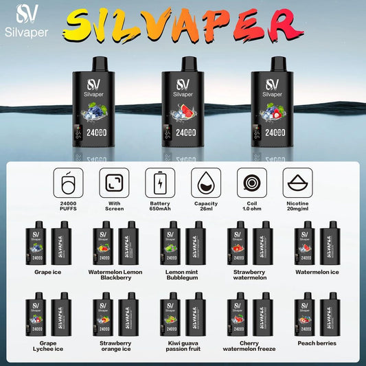 SILVAPER 24000 Puffs Disposable Vape Best Price In UAE