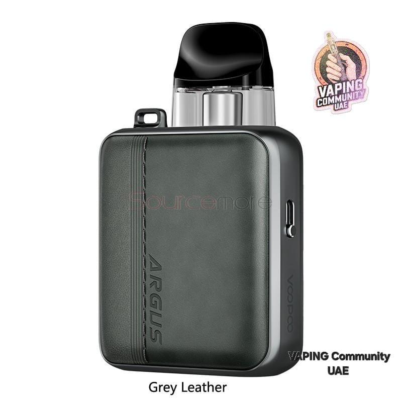 Vaping device with 'ARGUS' branding on a white background, featuring the Vaping Community UAE logo.