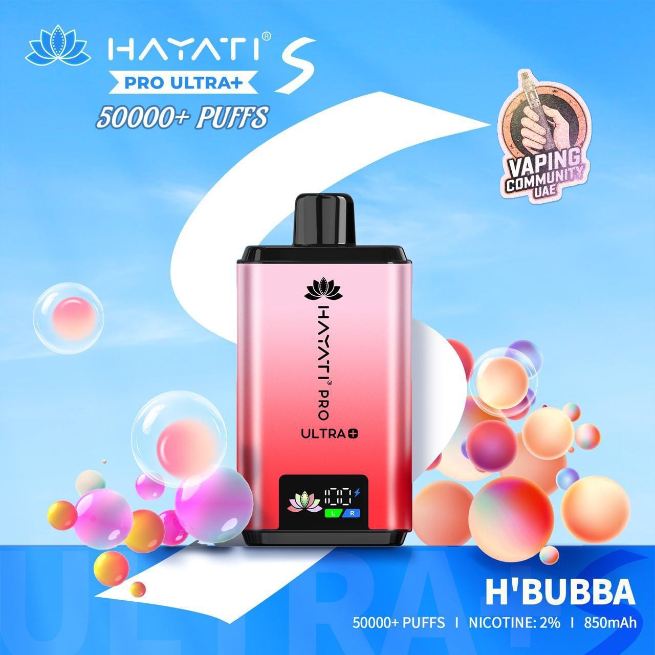 Hayati Pro Ultra Plus 50,000 Puffs Disposable Vape in Dubai