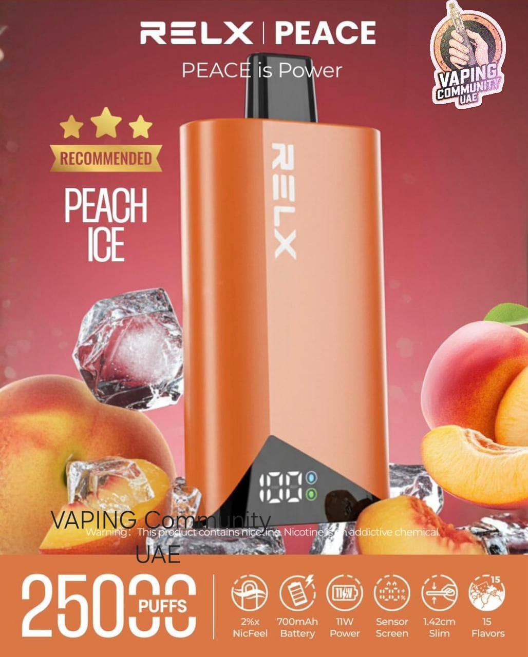 Relx Peace 25000 Puffs Disposable Vape in Dubai
