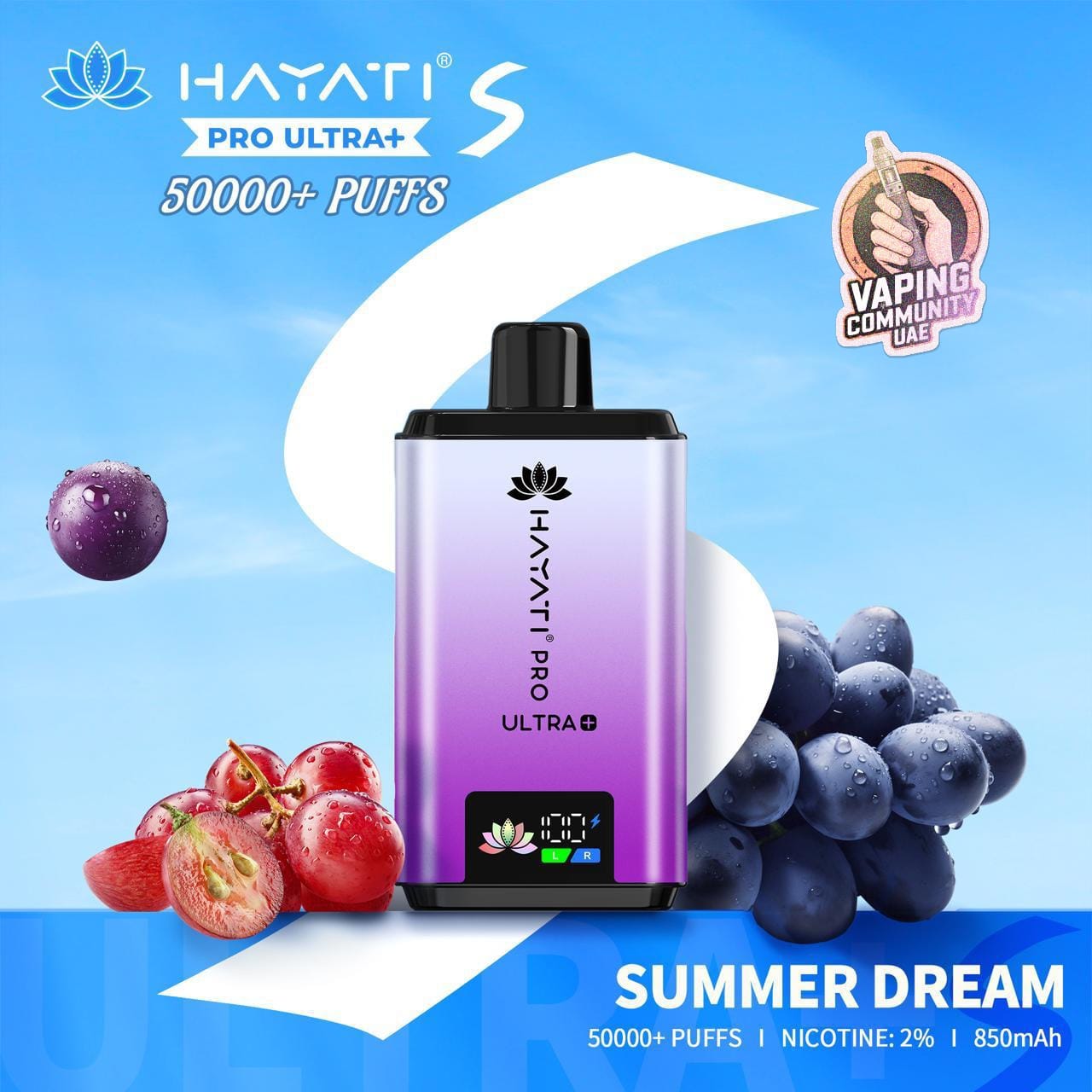 Hayati Pro Ultra Plus 50,000 Puffs Disposable Vape in Dubai