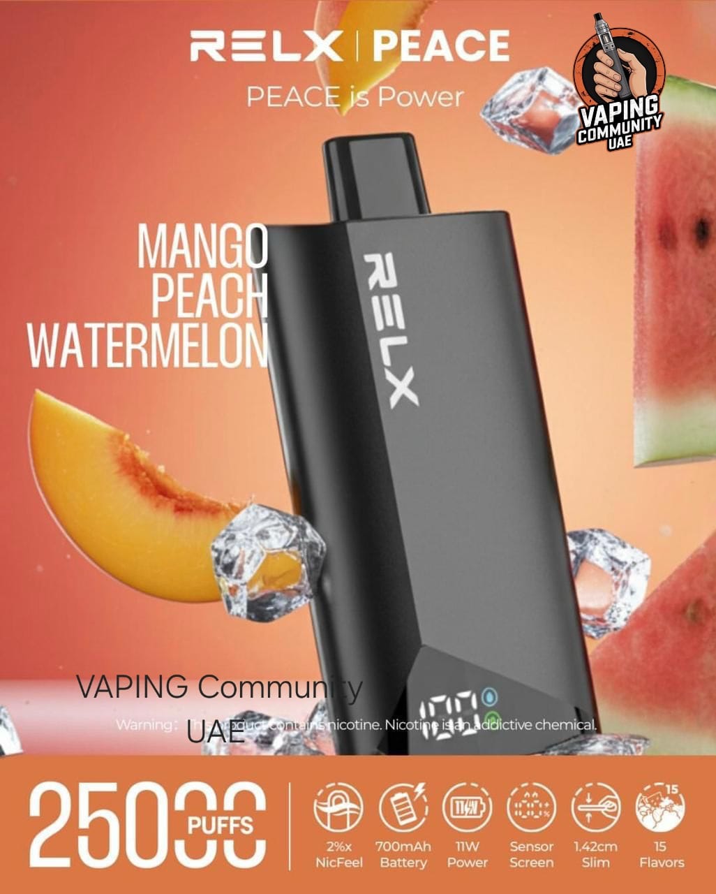 Relx Peace 25000 Puffs Disposable Vape in Dubai