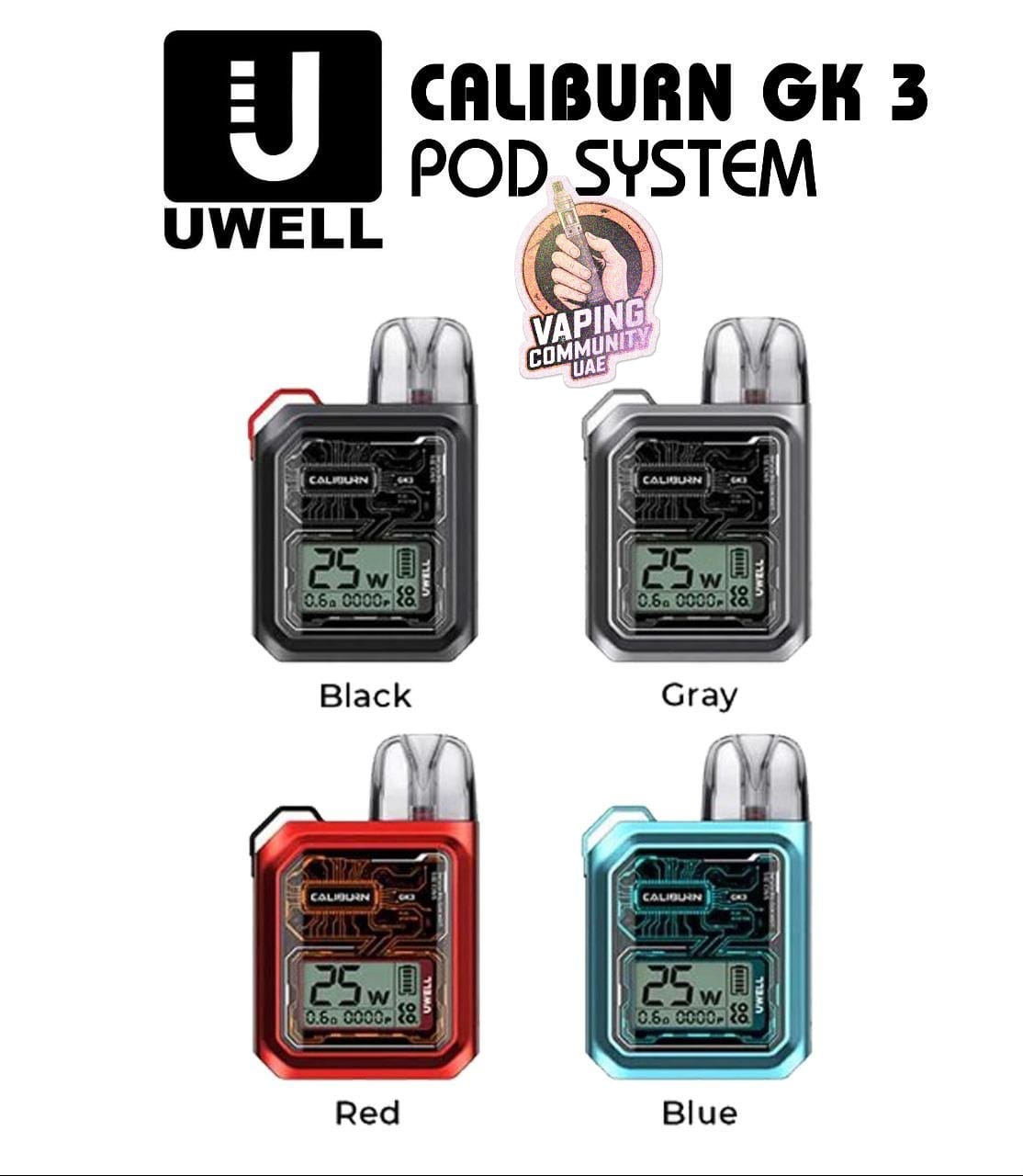 Uwell Caliburn GK3 Pod Kit in Dubai