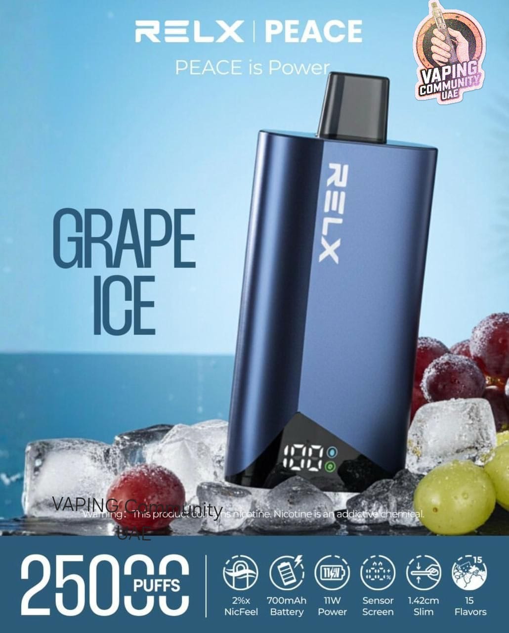 Relx Peace 25000 Puffs Disposable Vape in Dubai