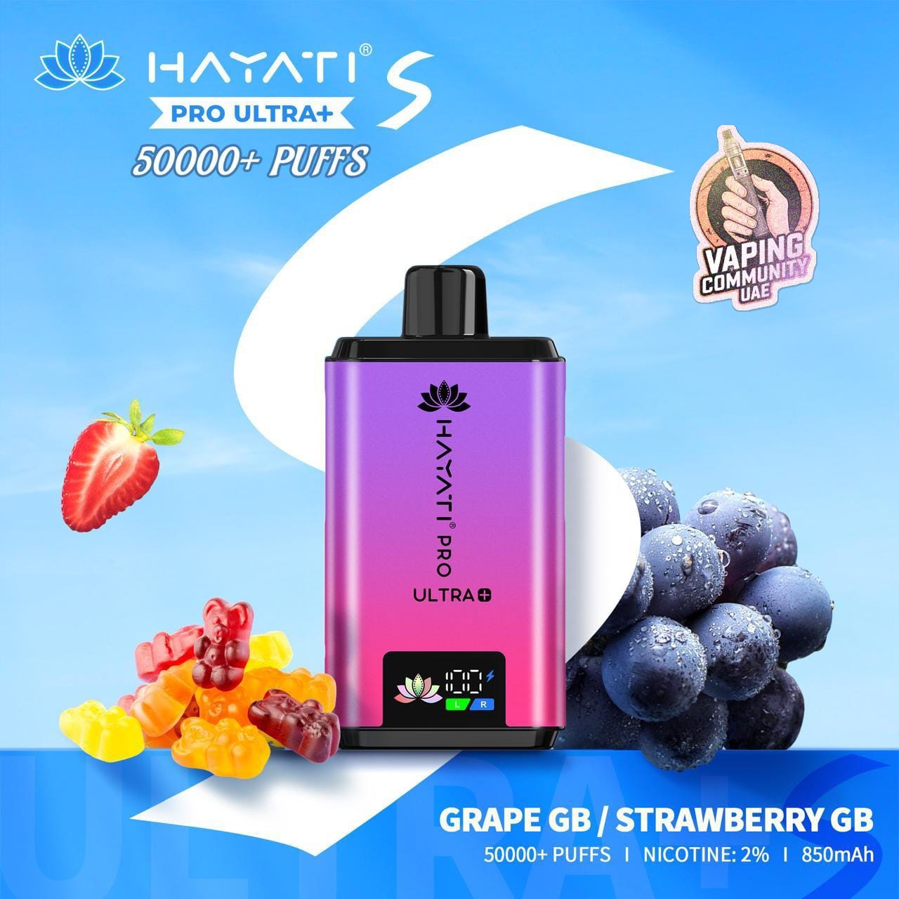 Hayati Pro Ultra Plus 50,000 Puffs Disposable Vape in Dubai