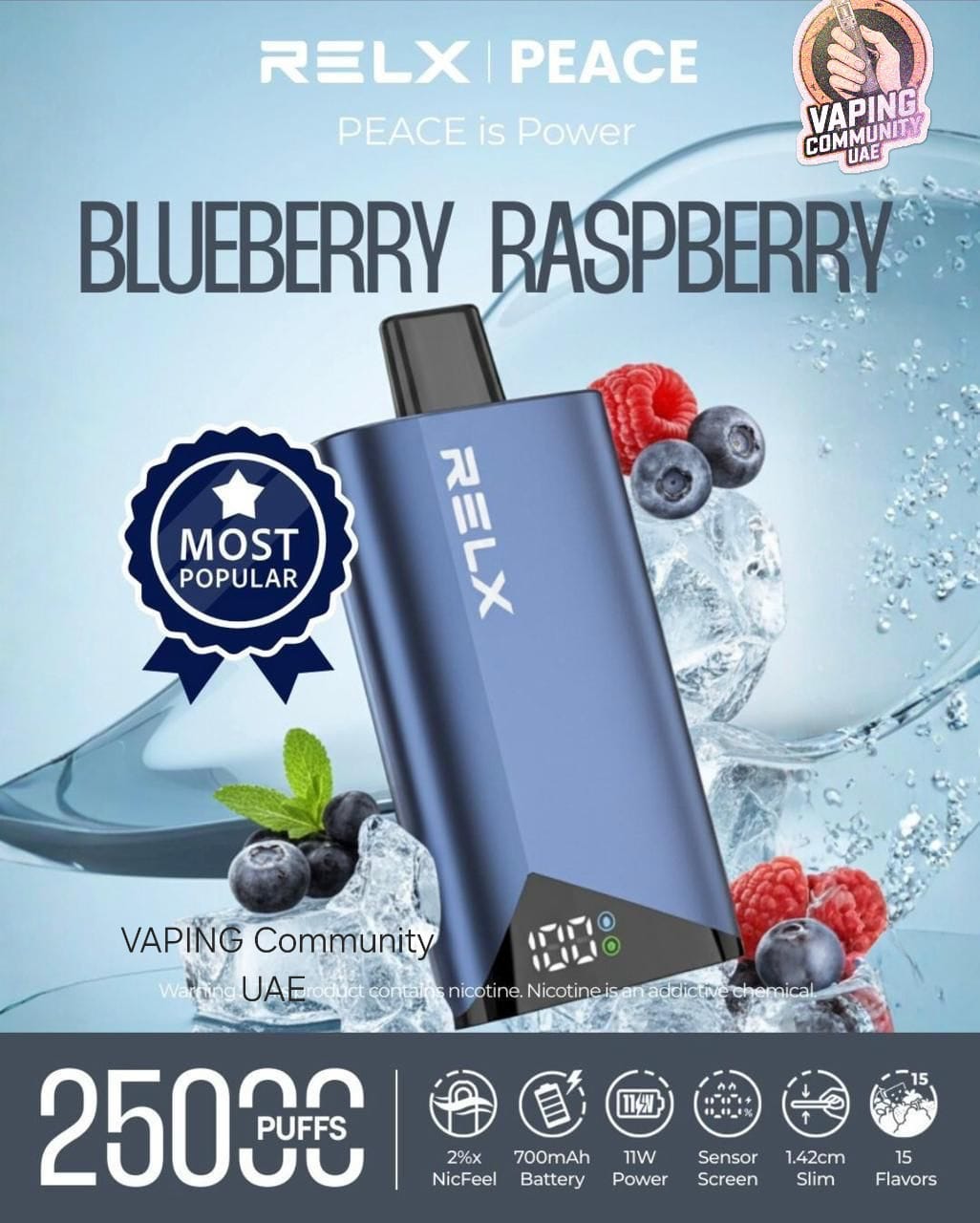 Relx Peace 25000 Puffs Disposable Vape in Dubai