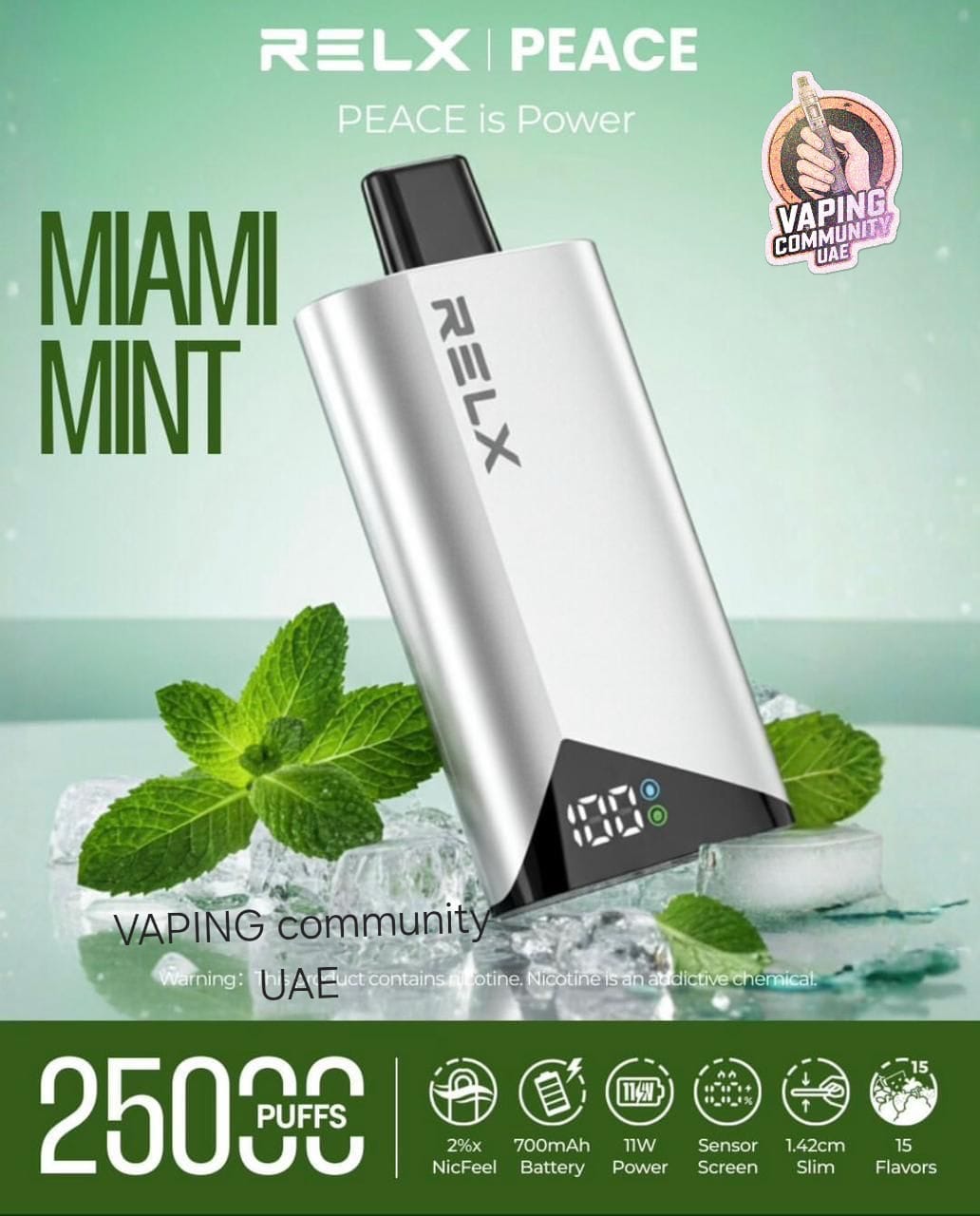 Relx Peace 25000 Puffs Disposable Vape in Dubai