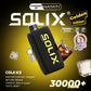 SOLIX vape device with cola ice flavor on a dark background