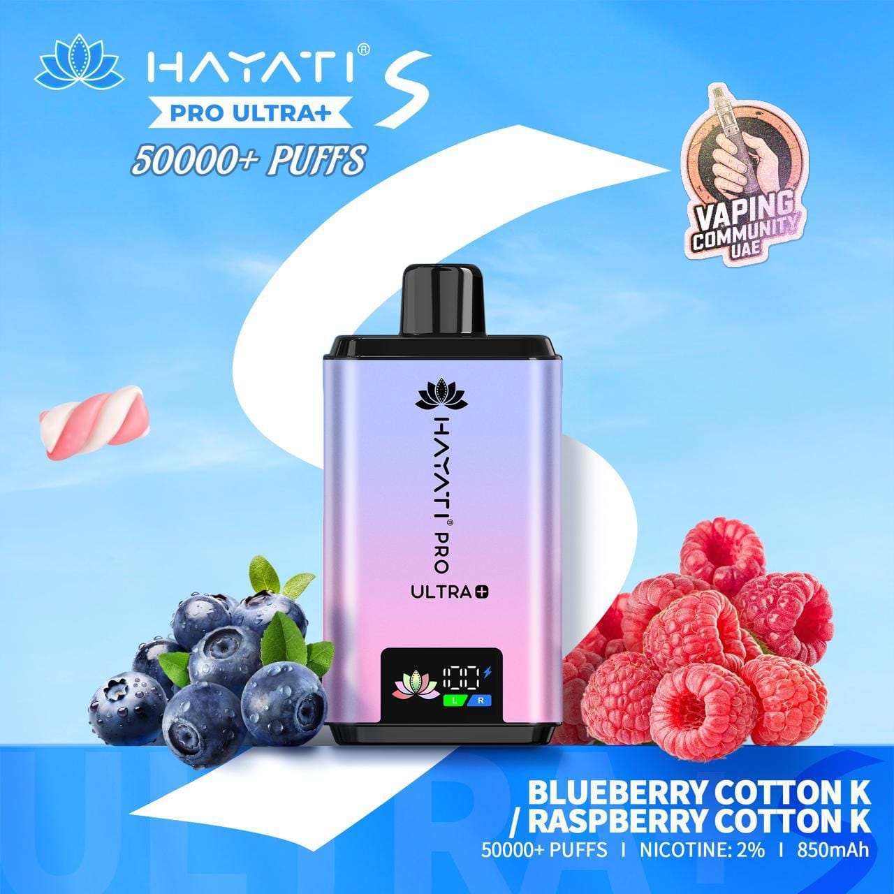Hayati Pro Ultra Plus 50,000 Puffs Disposable Vape in Dubai