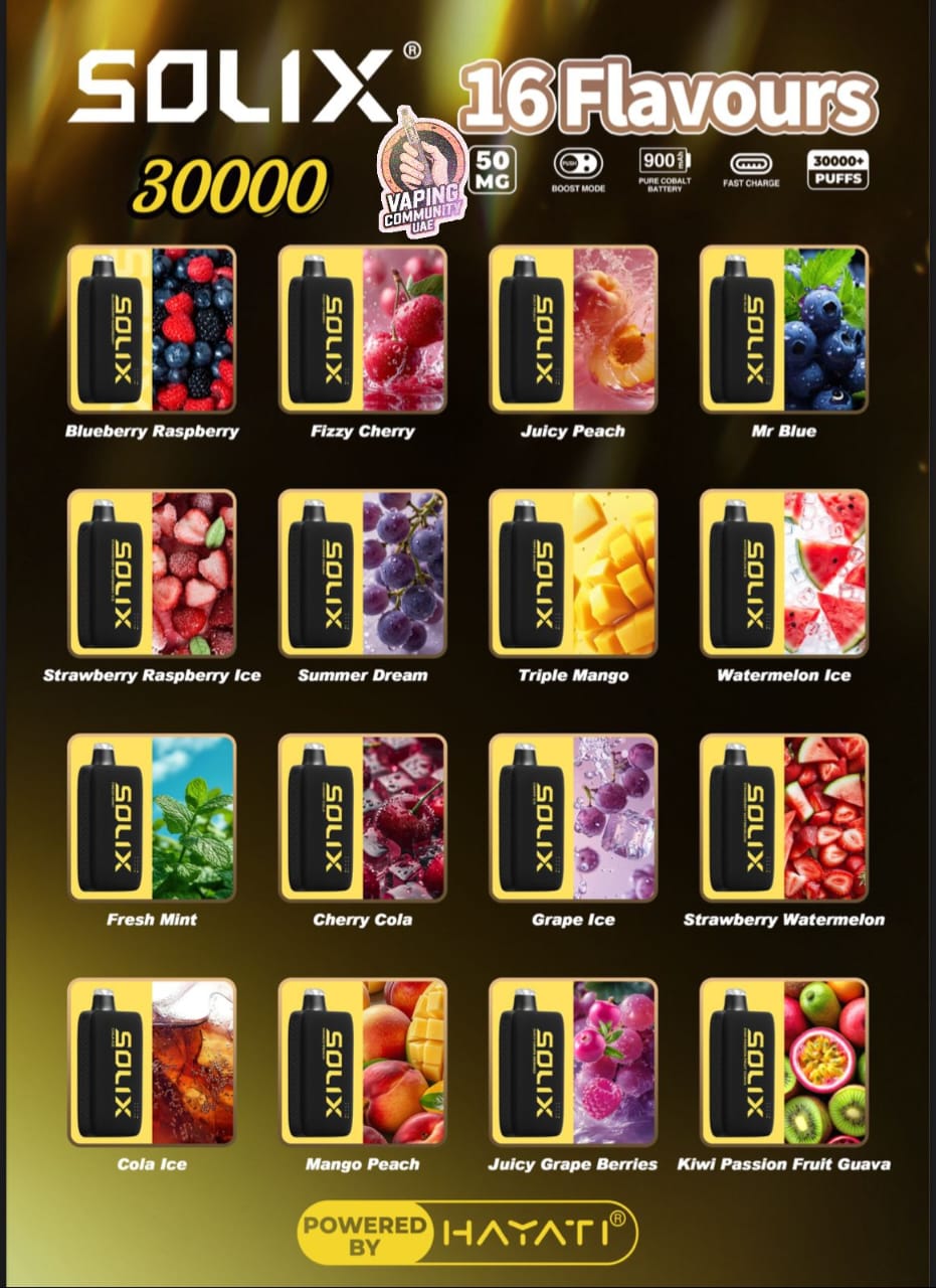 Hayati Solix 30000 Puffs Disposable Vape in Dubai