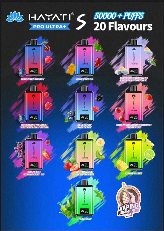 Hayati Pro Ultra Plus 50,000 Puffs Disposable Vape in Dubai