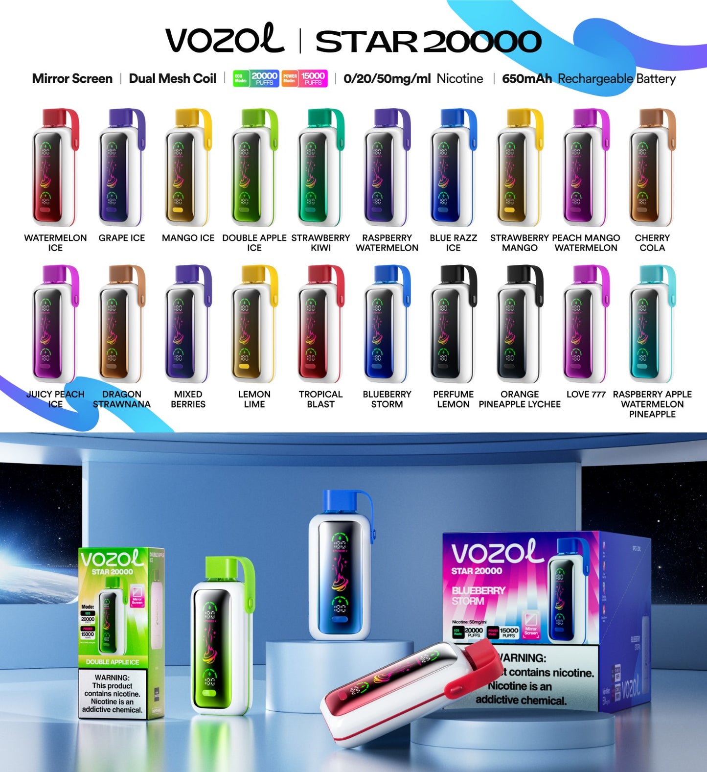 Vozol Star 20000 Puffs Disposable Vape In Dubai, UAE