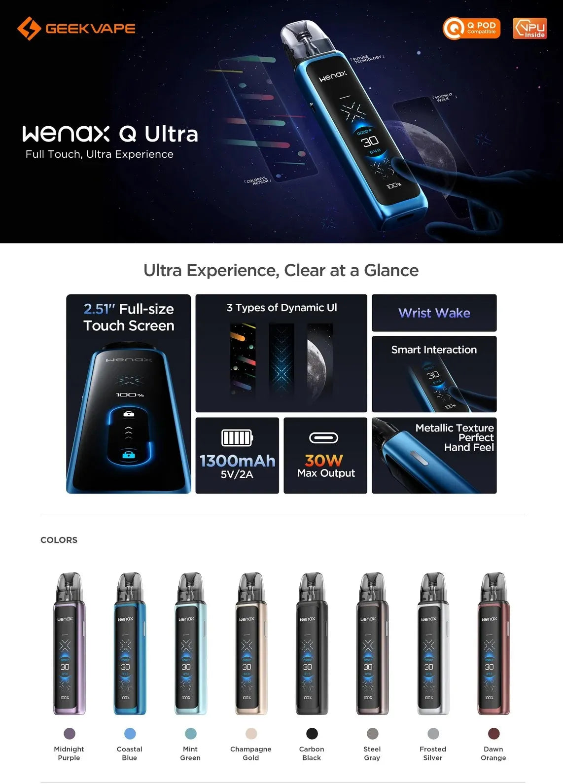 GEEKVAPE Wenax Q Ultra Pod Kit Now in Dubai