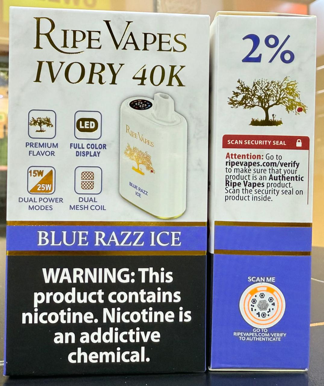 Ripe Vapes IVORY 40000 Puffs Disposable Vape