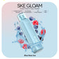 SKE Gloam vape device with blue and red fruit graphics on a light blue background