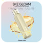 SKE Gloam vape device with cheesecake flavor on a gradient background