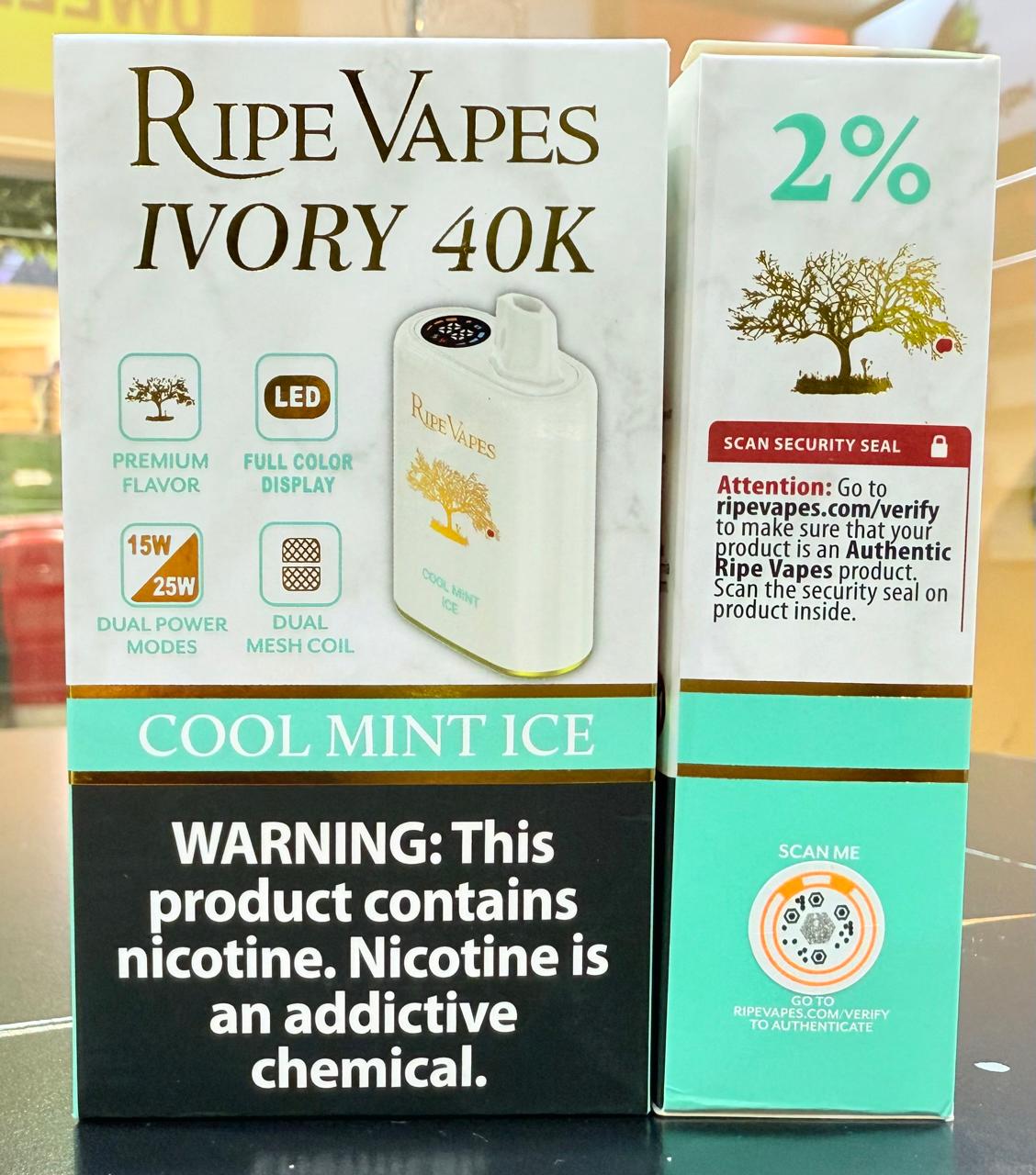Ripe Vapes IVORY 40000 Puffs Disposable Vape