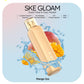 SKE Gloam vape device with mango ice flavor on a colorful background