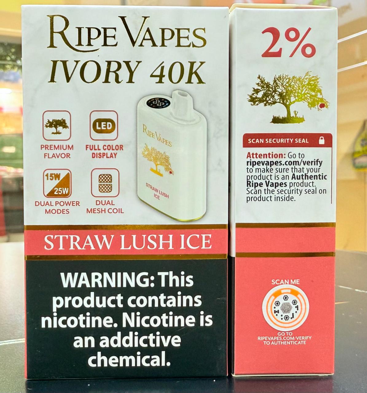 Ripe Vapes IVORY 40000 Puffs Disposable Vape