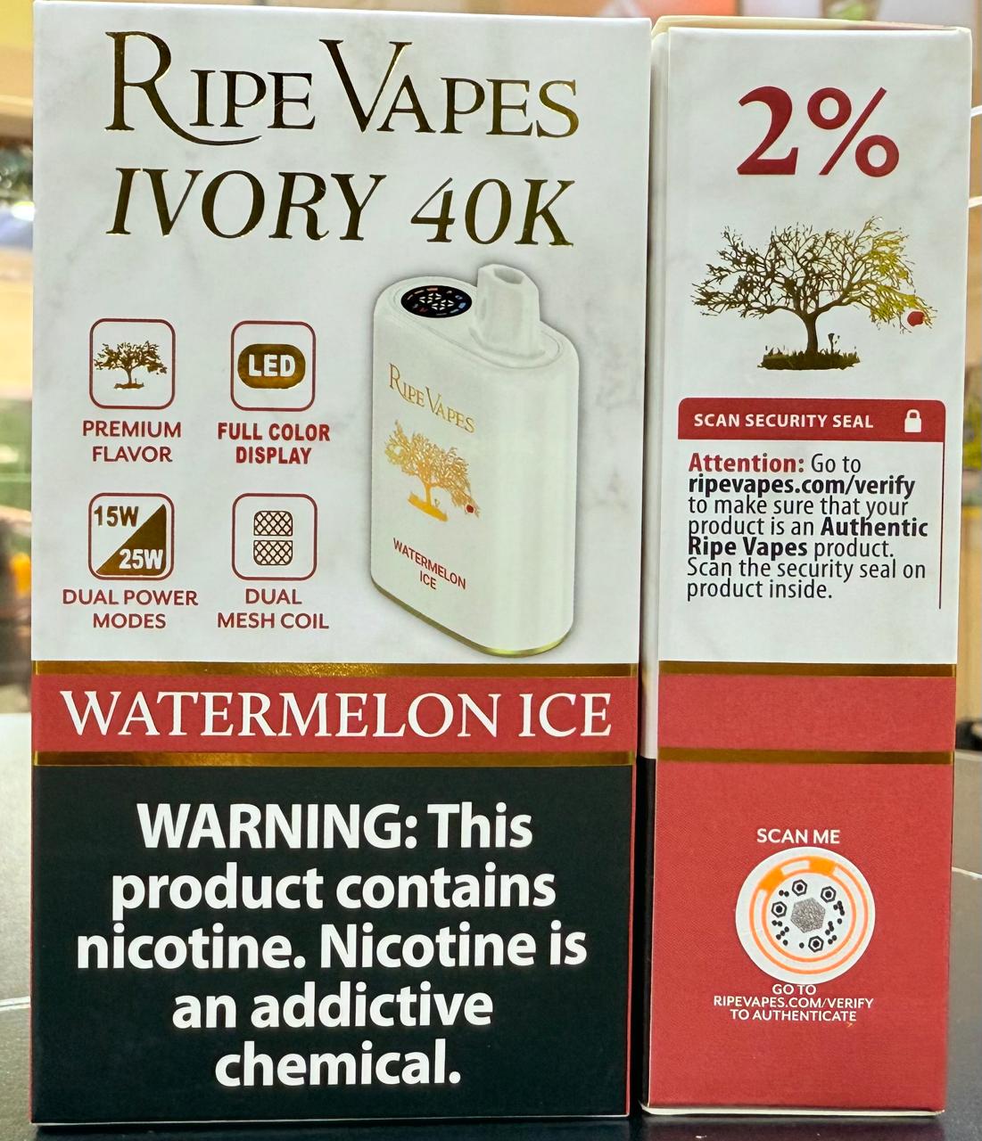 Ripe Vapes IVORY 40000 Puffs Disposable Vape